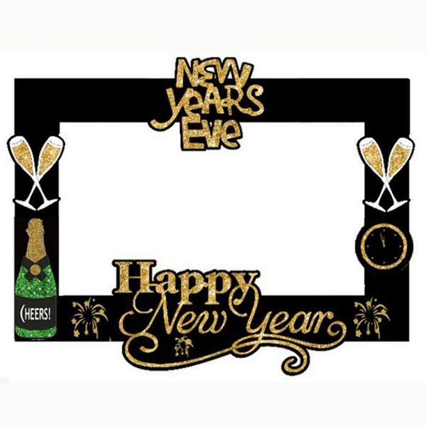 party decoration happy year 2022 po booth props cheer black gold frame gifts for family friends
party decoration happy year 2022 po booth props cheer black gold frame gifts for family friends