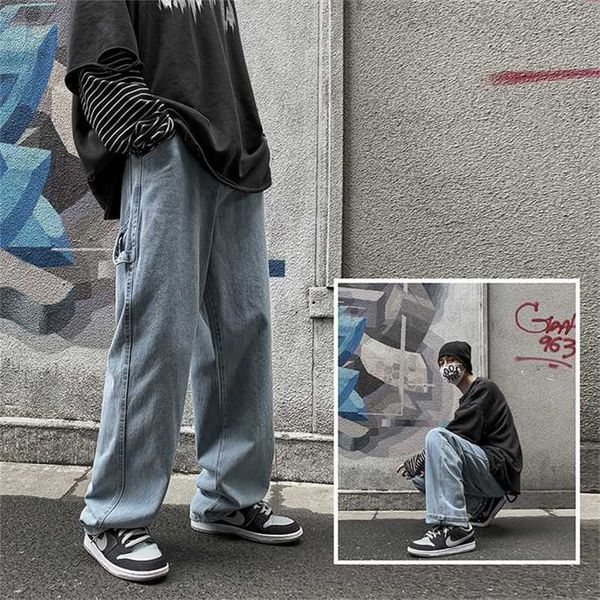 harajuku chic straight pants men jeans summer daily casual streetwear male all match long denim trousers pants 211120, Blue
harajuku chic straight pants men jeans summer daily casual streetwear male all match long denim trousers pants 211120, Blue