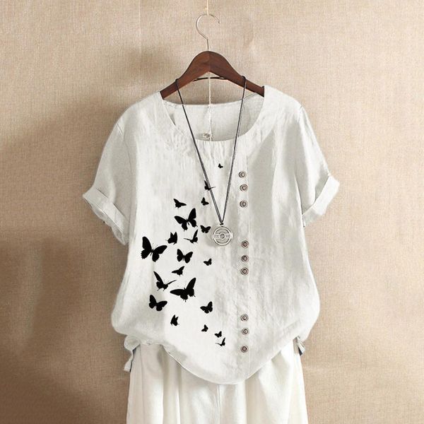 plus size casual v neck women loose blouses summer printed vintage long sleeve button ladies office shirts tunic blusas 5xl, White
plus size casual v neck women loose blouses summer printed vintage long sleeve button ladies office shirts tunic blusas 5xl, White