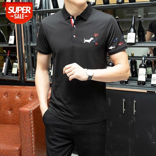 2019 england style summer brand polo shirt men lapels solid men's business luxury cotton short sleeve slim #y49k, White;black
2019 england style summer brand polo shirt men lapels solid men's business luxury cotton short sleeve slim #y49k, White;black