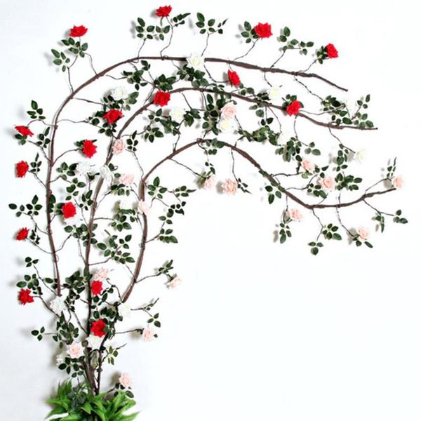 decorative flowers & wreaths 1pc cloth artificial magnolias vine rose flower rattan string with green leaves home wedding hanging wall garde
decorative flowers & wreaths 1pc cloth artificial magnolias vine rose flower rattan string with green leaves home wedding hanging wall garde