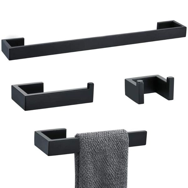 4pcs black bathroom hardware set towel bar toilet paper holder towel hooks wall mounted stainless steel bathroom accessories
4pcs black bathroom hardware set towel bar toilet paper holder towel hooks wall mounted stainless steel bathroom accessories