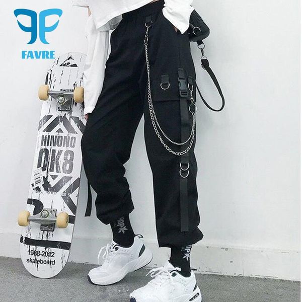 women's pants & capris favre women cargo punk pockets harem fashion jogger trousers with chain harajuku elastics waist streetwear, Black;white
women's pants & capris favre women cargo punk pockets harem fashion jogger trousers with chain harajuku elastics waist streetwear, Black;white