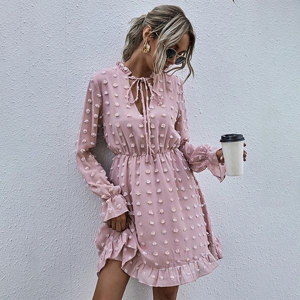 2021 new chiffon mini women fashion v neck lace up flare long sleeve elegant ladies es plus size casual boho beach tl4h, Black;gray
2021 new chiffon mini women fashion v neck lace up flare long sleeve elegant ladies es plus size casual boho beach tl4h, Black;gray