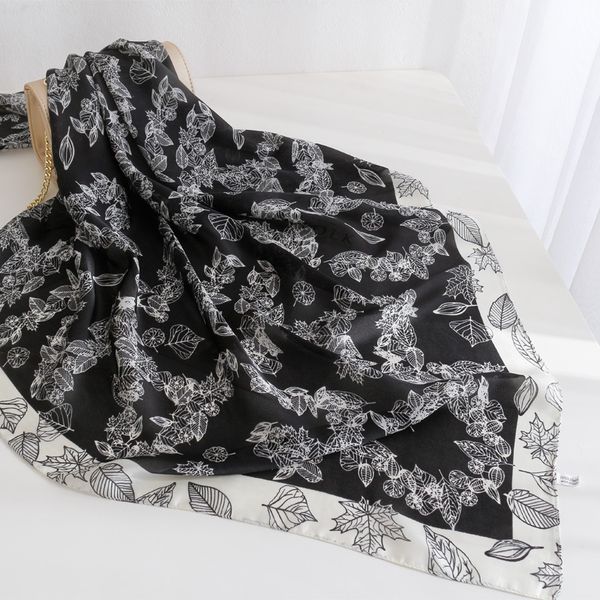 9090 black and white leaves simple womens scarf spring and autumn fashion scarf style 2021, Blue;gray
9090 black and white leaves simple womens scarf spring and autumn fashion scarf style 2021, Blue;gray