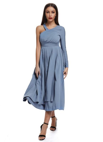 casual dresses 2021 women black blue one - shoulder long sleeve vestidos dress bodycon celebrity evening party drop, Black;gray
casual dresses 2021 women black blue one - shoulder long sleeve vestidos dress bodycon celebrity evening party drop, Black;gray