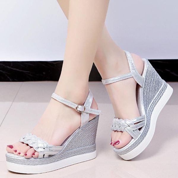 sandals ladies wedge heels summer platform shoes buckles open toe woven casual women, Black
sandals ladies wedge heels summer platform shoes buckles open toe woven casual women, Black