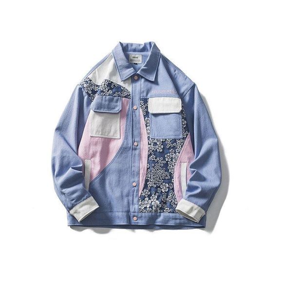 men's jackets 2021 men streetwear hip hop casual outwear harajuku embroidery flowers front pockets color block patchwork jacket, Black;brown
men's jackets 2021 men streetwear hip hop casual outwear harajuku embroidery flowers front pockets color block patchwork jacket, Black;brown