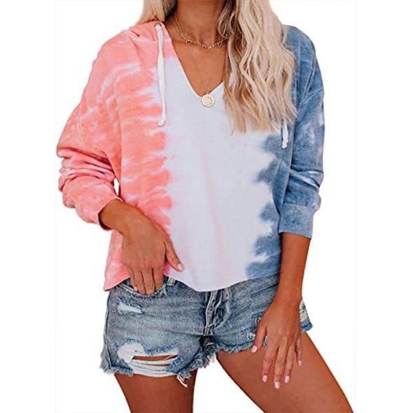 women's hoodies & sweatshirts tie-dye print women gothic gradient color v-neck hooded long sleeves pink clothing harajuku sweatshirt, Black
women's hoodies & sweatshirts tie-dye print women gothic gradient color v-neck hooded long sleeves pink clothing harajuku sweatshirt, Black