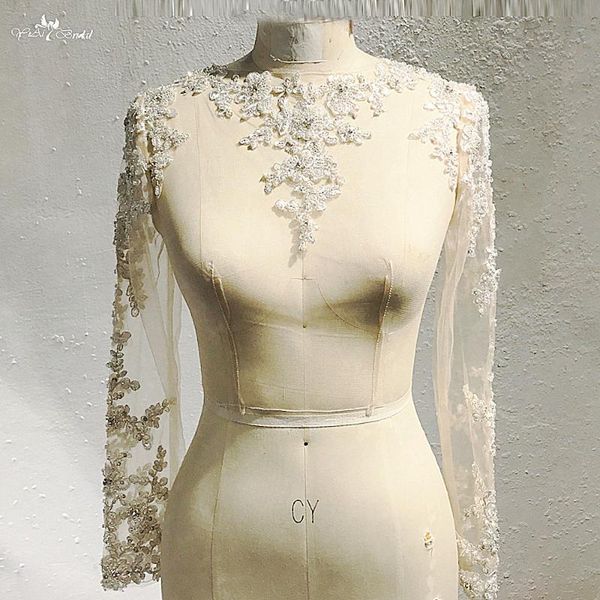 wraps & jackets rsj151 boat neckline long sleeves lace appliques beaded bridal bolero cape for cover chest, White
wraps & jackets rsj151 boat neckline long sleeves lace appliques beaded bridal bolero cape for cover chest, White