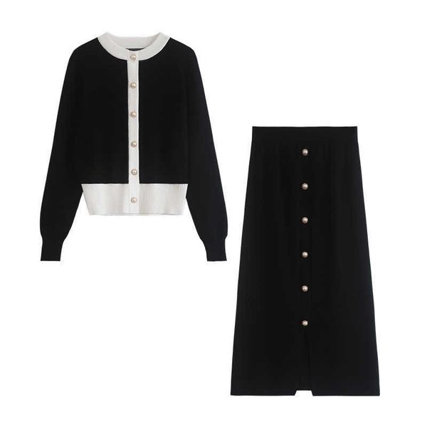 perhaps u women knitted pink black white crew neck long sleeve cardingan knee length pencil skirt two piece set elegant t0356 210529
perhaps u women knitted pink black white crew neck long sleeve cardingan knee length pencil skirt two piece set elegant t0356 210529