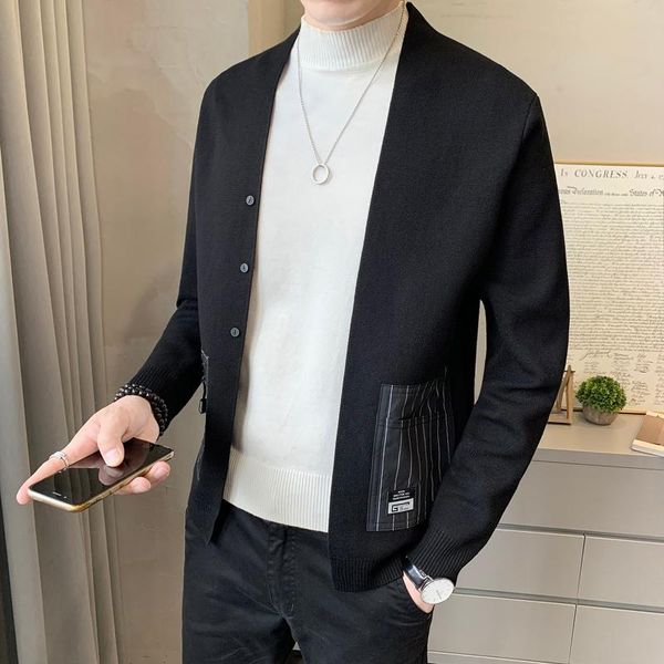 men's sweaters 2021 autumn solid color sweater for men knit cardigan long sleeve slim knitted jacket business casual sweatercoa, White;black
men's sweaters 2021 autumn solid color sweater for men knit cardigan long sleeve slim knitted jacket business casual sweatercoa, White;black