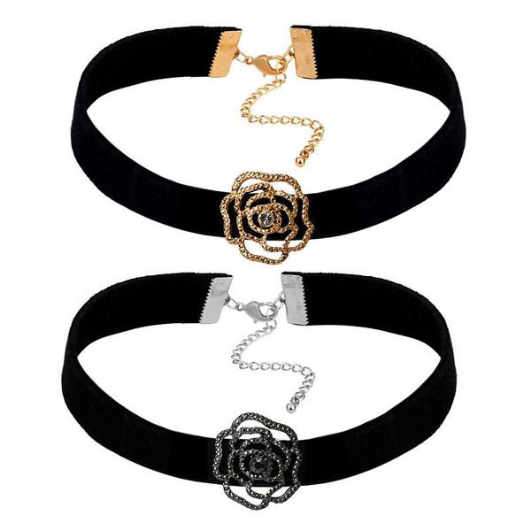 pendant necklaces s2267 fashion jewelry women's choker necklace ribbon chain rose, Silver
pendant necklaces s2267 fashion jewelry women's choker necklace ribbon chain rose, Silver