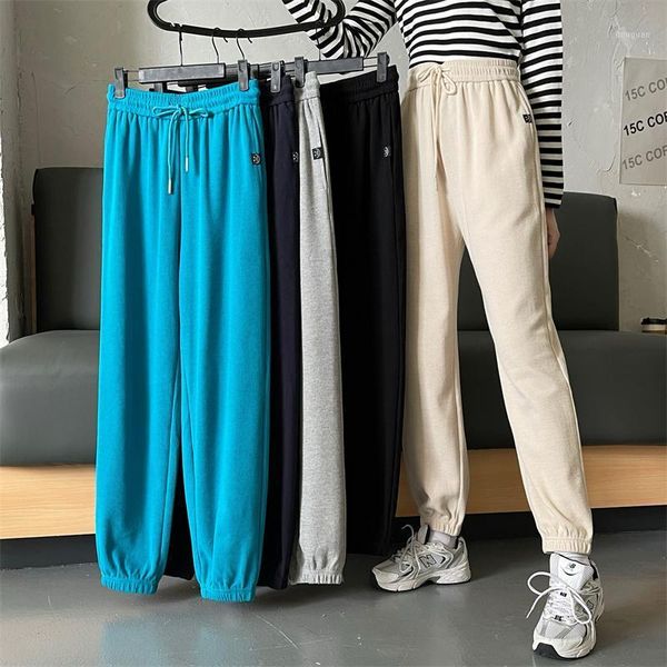 women's pants & capris jmprs cotton women sweatpants loose elastic waist black female casual pocket fall jogger korean ladies trousers, Black;white
women's pants & capris jmprs cotton women sweatpants loose elastic waist black female casual pocket fall jogger korean ladies trousers, Black;white