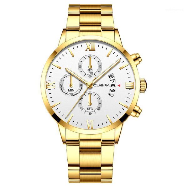 wristwatches fashion mens watches quartz wrist watch men date casual gold steel relogio masculino montre homme 2021, Slivery;brown
wristwatches fashion mens watches quartz wrist watch men date casual gold steel relogio masculino montre homme 2021, Slivery;brown