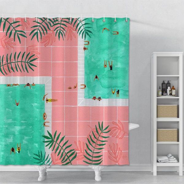shower curtains leaves swim printed curtain creative waterproof bath polyester fabric bathroom with hooks
shower curtains leaves swim printed curtain creative waterproof bath polyester fabric bathroom with hooks