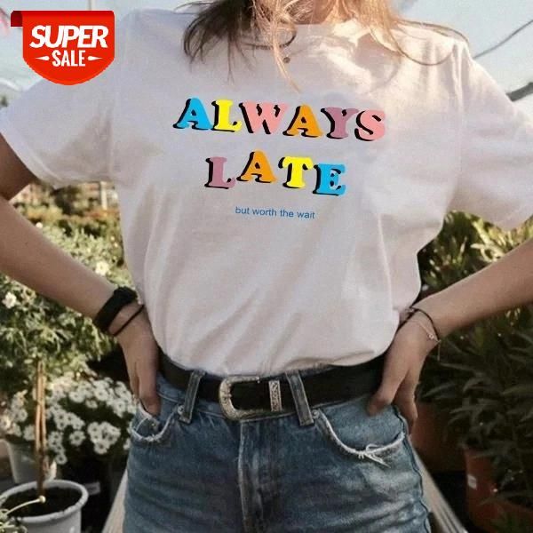 sunfiz YF Summer Casual Always Late But Worth the Wait T-shirt Women Fashion Letters Top #DH4Q, White
sunfiz YF Summer Casual Always Late But Worth the Wait T-shirt Women Fashion Letters Top #DH4Q, White