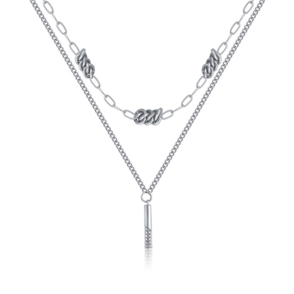 pendant necklaces 316l stainless steel stacked thorns necklace, crystal zircon lady necklace cadeau amoureux pour homme, Silver
pendant necklaces 316l stainless steel stacked thorns necklace, crystal zircon lady necklace cadeau amoureux pour homme, Silver