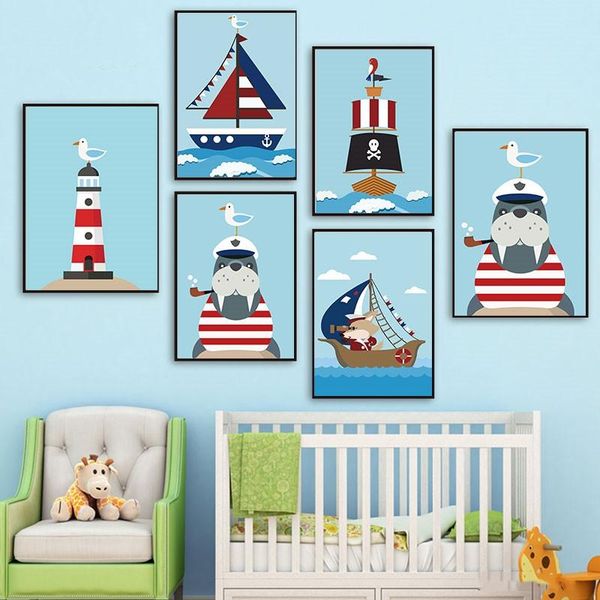 paintings cartoon sailboat sailor canvas painting and prints posters modern wall art modular blue picture mural for kids bedroom decor
paintings cartoon sailboat sailor canvas painting and prints posters modern wall art modular blue picture mural for kids bedroom decor