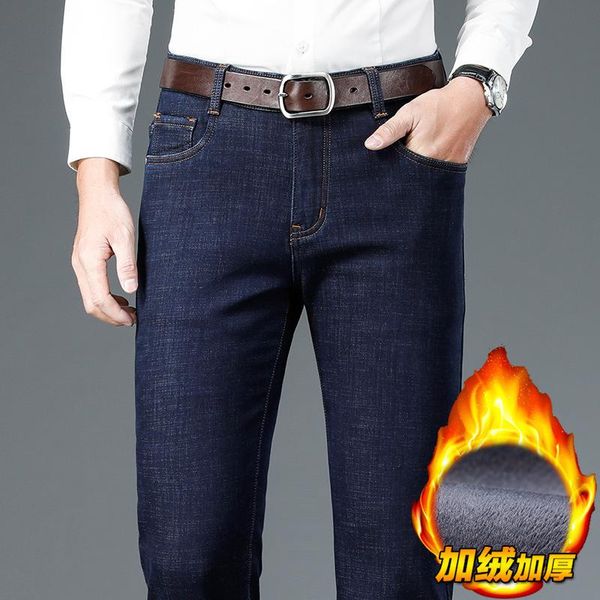 men's jeans 2021 winter men warm fleece stretch casual straight thick denim flannel soft black pant trousers plus size 28-42, Blue
men's jeans 2021 winter men warm fleece stretch casual straight thick denim flannel soft black pant trousers plus size 28-42, Blue