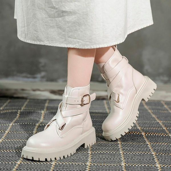 boots 2021 autumn winter round head punk women ankle patent leather platform buckle thick heel motorcycle, Black
boots 2021 autumn winter round head punk women ankle patent leather platform buckle thick heel motorcycle, Black