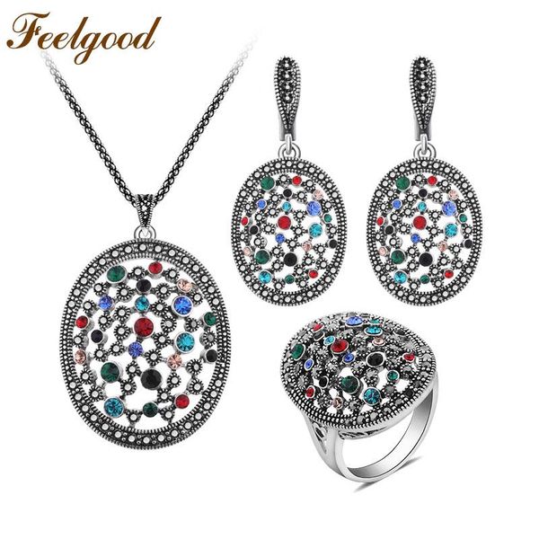 earrings & necklace feelgood individuality vintage silver color jewelry set multicolor crystal ring sets for women wedding
earrings & necklace feelgood individuality vintage silver color jewelry set multicolor crystal ring sets for women wedding