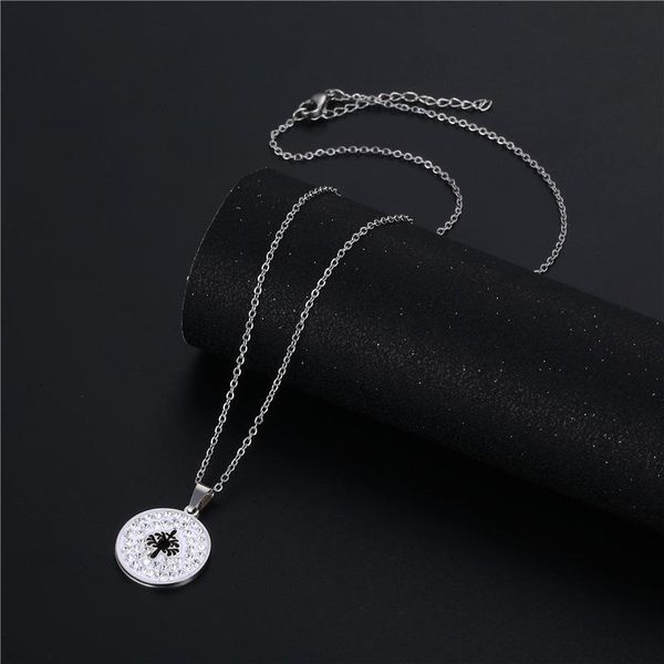pendant necklaces stainless steel round tree of life necklace female european and american simple clavicle chain, Silver
pendant necklaces stainless steel round tree of life necklace female european and american simple clavicle chain, Silver