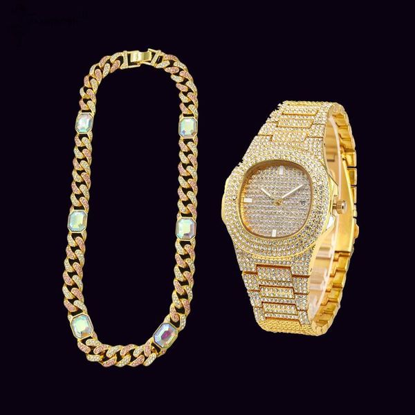 chokers 13mm hip hop cuban link chain set necklace watch rhinestone miami sets iced out jewelry for women men jewellery 2pcs, Golden;silver
chokers 13mm hip hop cuban link chain set necklace watch rhinestone miami sets iced out jewelry for women men jewellery 2pcs, Golden;silver
