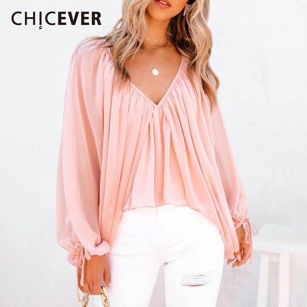 women's blouses & shirts chicever fold pleated solid womens shirt v neck long sleeve minimalist casual blouse women 2021 fashion clothe, White
women's blouses & shirts chicever fold pleated solid womens shirt v neck long sleeve minimalist casual blouse women 2021 fashion clothe, White
