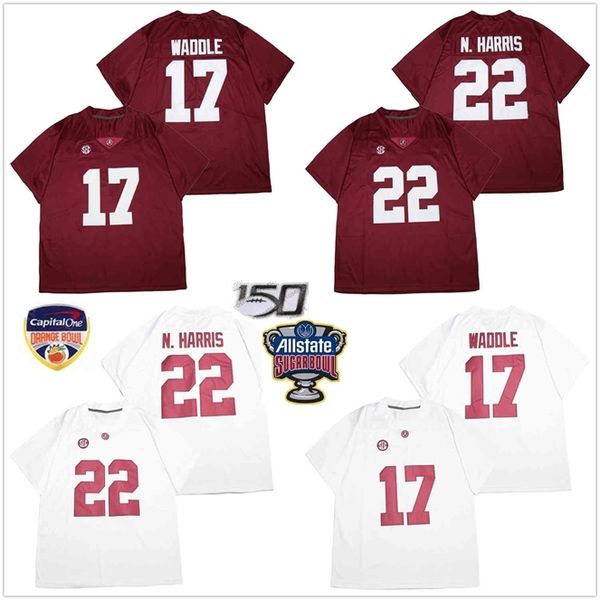 goodncaa alabama crimson tide football stitched jersey 22 najee harris 17 jaylen waddle 150th patch sugar bowl, Black
goodncaa alabama crimson tide football stitched jersey 22 najee harris 17 jaylen waddle 150th patch sugar bowl, Black