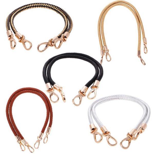 2pcs pu leather handbag handles handmade alloy metal bag diy accessories braided rope bag shoulder bag strap kz0346 210901, Black
2pcs pu leather handbag handles handmade alloy metal bag diy accessories braided rope bag shoulder bag strap kz0346 210901, Black
