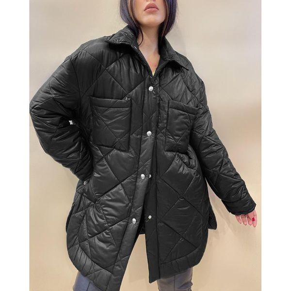 women's down & parkas malina front buttons women fashion simple argyle coats elegant turn collar solid cotton jackets female ladies, Black
women's down & parkas malina front buttons women fashion simple argyle coats elegant turn collar solid cotton jackets female ladies, Black