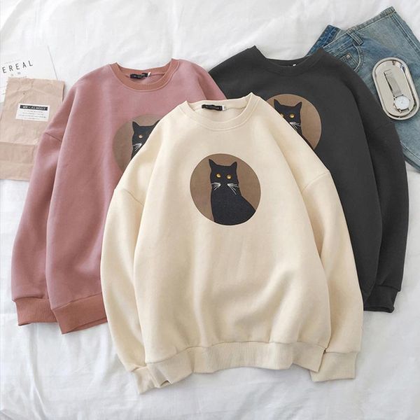 women's hoodies & sweatshirts ins hatless hood autumn 2021 cat head harajuku fashion casual loose, Black
women's hoodies & sweatshirts ins hatless hood autumn 2021 cat head harajuku fashion casual loose, Black