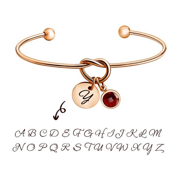 bangle 2021 26 letter heart cuff stainless steel tie a knot bracelet for man woman birthstone jewelry wholesale, Black
bangle 2021 26 letter heart cuff stainless steel tie a knot bracelet for man woman birthstone jewelry wholesale, Black