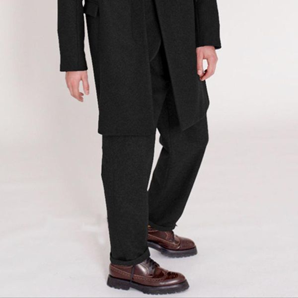 men's pants casual cloth straight loose winter products catwalk youth business trousers cashmere woolen, Black
men's pants casual cloth straight loose winter products catwalk youth business trousers cashmere woolen, Black