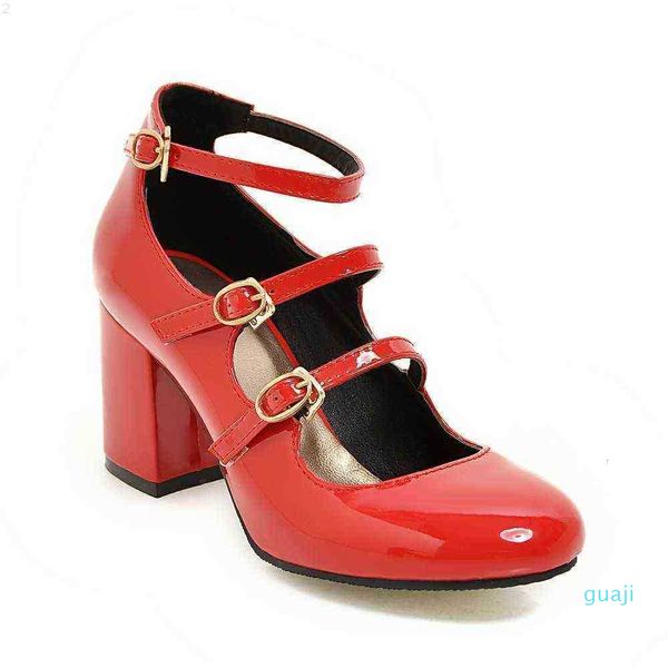big size spring women pumps thick block high heel patent leather round toe autumn ice dress party bridal red lady shoes 34-43, Black
big size spring women pumps thick block high heel patent leather round toe autumn ice dress party bridal red lady shoes 34-43, Black