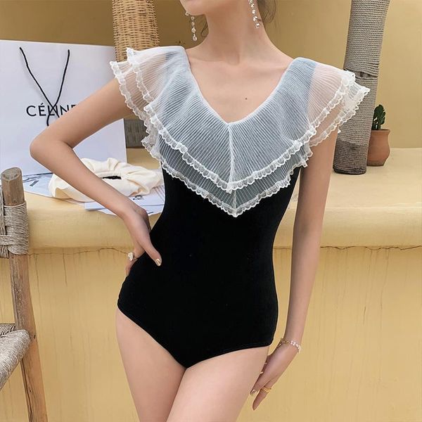 one-piece suits summer mesh ruffle swimsuit women one piece swimwear trikini monokini push up padded bathers open back beach wear black
one-piece suits summer mesh ruffle swimsuit women one piece swimwear trikini monokini push up padded bathers open back beach wear black