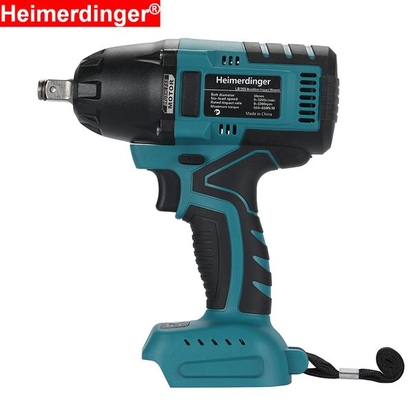 true 550n.m 18v lithium-ion brushless impact wrench compatible with 1830 1840 1850 1860 battery for car repair truck repair