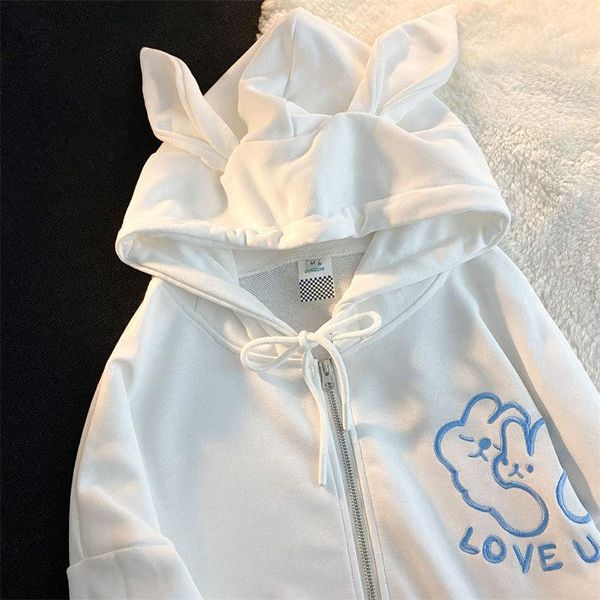 women's hoodies & sweatshirts kawaii clothes ears design hooded cartoon embroidery harajuku couples zip hoodie sweatshirt, Black
women's hoodies & sweatshirts kawaii clothes ears design hooded cartoon embroidery harajuku couples zip hoodie sweatshirt, Black
