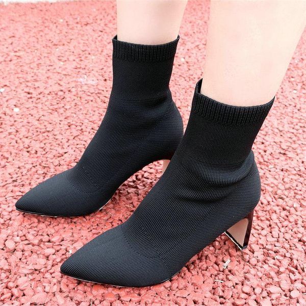 boots fashion slim black woman ankle knitted tight-fitting high heel stretch socks autumn winter ladies shoes
boots fashion slim black woman ankle knitted tight-fitting high heel stretch socks autumn winter ladies shoes