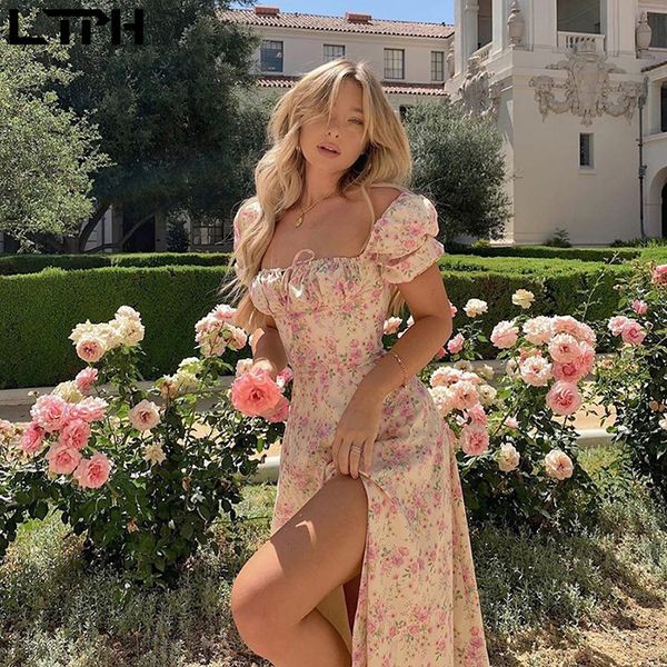ltph autumn new arrival french vintage puff sleeve floral long dresses square collar high waist split slim women dress 210302, Black;gray
ltph autumn new arrival french vintage puff sleeve floral long dresses square collar high waist split slim women dress 210302, Black;gray