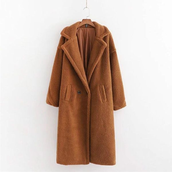 women's fur & faux women winter long jacket coat big warm lambswool sheepskin parka coats girl street lose fashion outwear clothing, Black
women's fur & faux women winter long jacket coat big warm lambswool sheepskin parka coats girl street lose fashion outwear clothing, Black