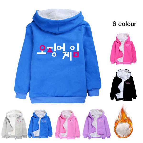 down coat squid game print for girl winter children sweaters solid hooded baby fashion kids coats childrens fur, Blue;gray
down coat squid game print for girl winter children sweaters solid hooded baby fashion kids coats childrens fur, Blue;gray