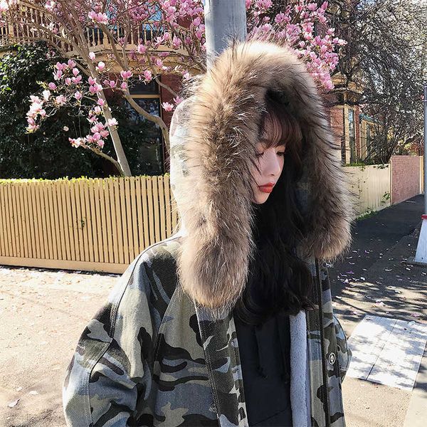 women's coat plush fur collar coat cotton clothes women's winter simple, Black
women's coat plush fur collar coat cotton clothes women's winter simple, Black