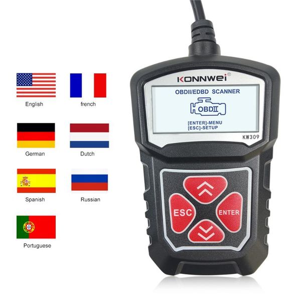 code readers & scan tools konnwei kw309 obd2 eobd2 reader clear fault codes for almost 12v obdii auto car diagnostic scanner tool pk
code readers & scan tools konnwei kw309 obd2 eobd2 reader clear fault codes for almost 12v obdii auto car diagnostic scanner tool pk