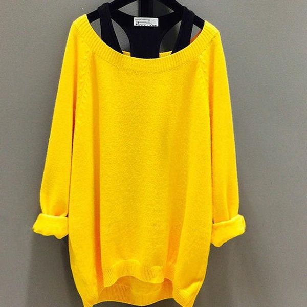 women's sweaters oversized women o-neck knitted vest and pullover 2 pieces casual solid loose jumpers, White;black
women's sweaters oversized women o-neck knitted vest and pullover 2 pieces casual solid loose jumpers, White;black