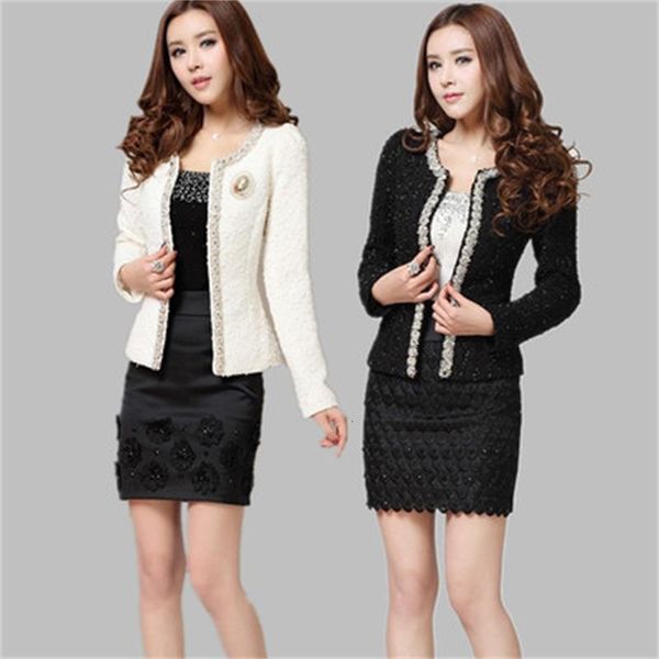 women 2021 spring and in the new autumn frizzy diamond thin embroidered wild sleeve small women's coating sbge, Black;brown
women 2021 spring and in the new autumn frizzy diamond thin embroidered wild sleeve small women's coating sbge, Black;brown