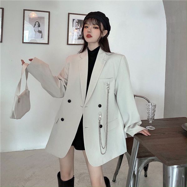 women's suits & blazers high street stylish temperament women's blazer female fall down double breasted blazers korean casual fash, White;black
women's suits & blazers high street stylish temperament women's blazer female fall down double breasted blazers korean casual fash, White;black