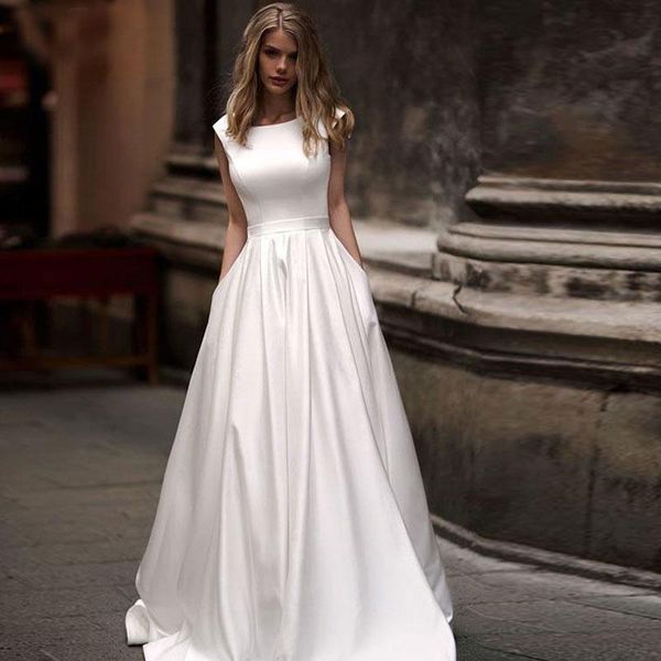 party hats 2021 ivory white robe satin wedding dress de soiree longue formal simple bride to be
party hats 2021 ivory white robe satin wedding dress de soiree longue formal simple bride to be
