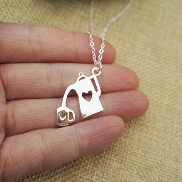 pendant necklaces stainless steel dainty tiny charm i love coffee with heart couple pot necklace lovers gift sanlan, Silver
pendant necklaces stainless steel dainty tiny charm i love coffee with heart couple pot necklace lovers gift sanlan, Silver